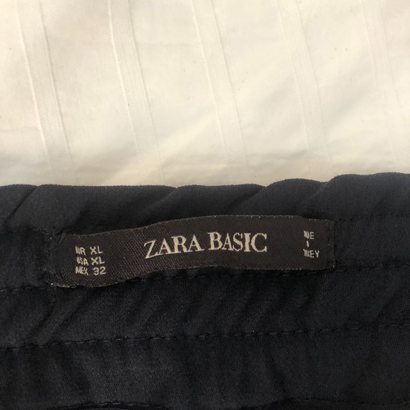 Zara Drawstring Navy Trousers - Picture 3 of 3